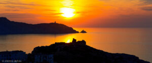 Coucher de soleil sur la presqu'île de Revellata, depuis Calvi