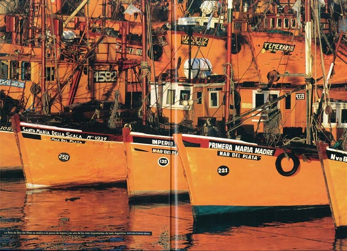 bateaux de pêche dans le port de Mar del Plata en Argentine