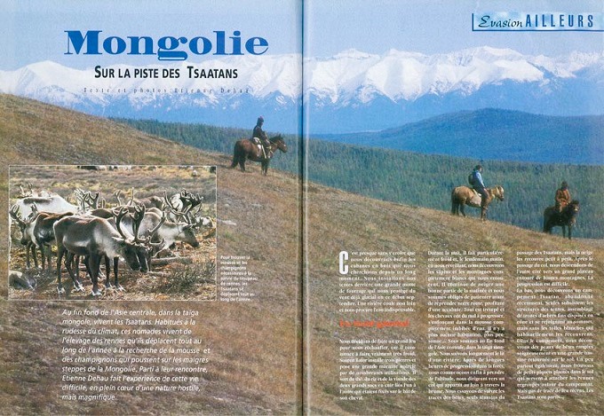 reportage à cheval sur les Tsaatan nomades éleveurs de rennes en Mongolie