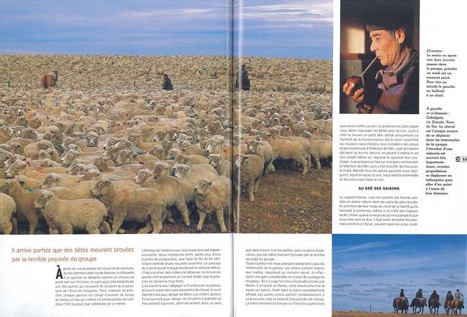 reportage sur les gauchos de Patagonie en Argentine dans le magazine Grands reportages