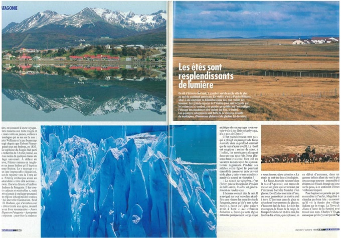 reportage dans le Figaro magazine sur la Terre de feu en Patagonie