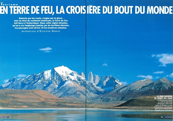 reportage dans le Figaro magazine sur la Terre de feu en Patagonie