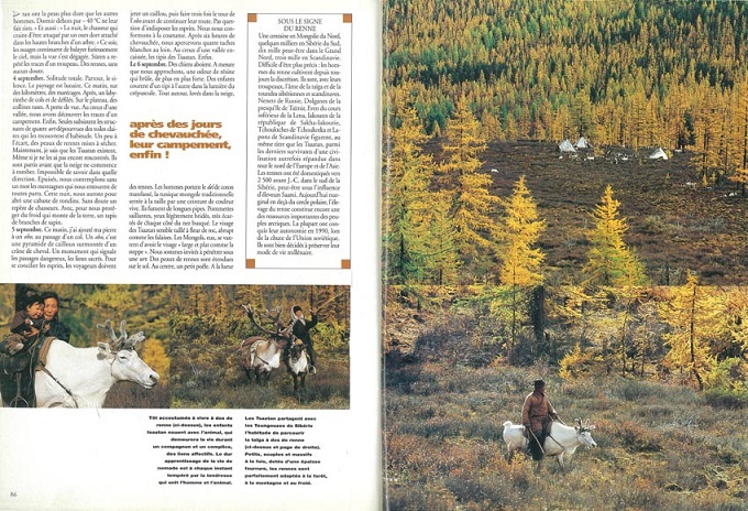reportage sur les Tsaatan, nomades éleveurs de rennes en Mongolie