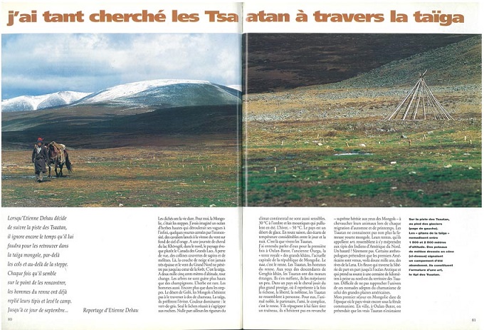 reportage sur les Tsaatan, nomades éleveurs de rennes en Mongolie