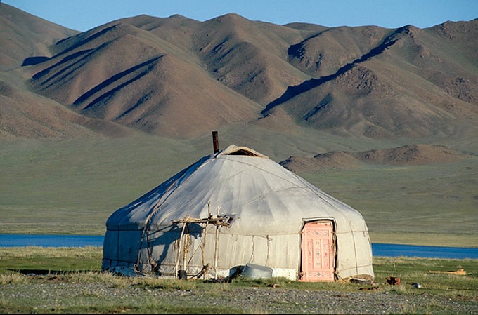 yurt-nomad-mongolia Yurt in Bayan Ölgii province in western Mongolia